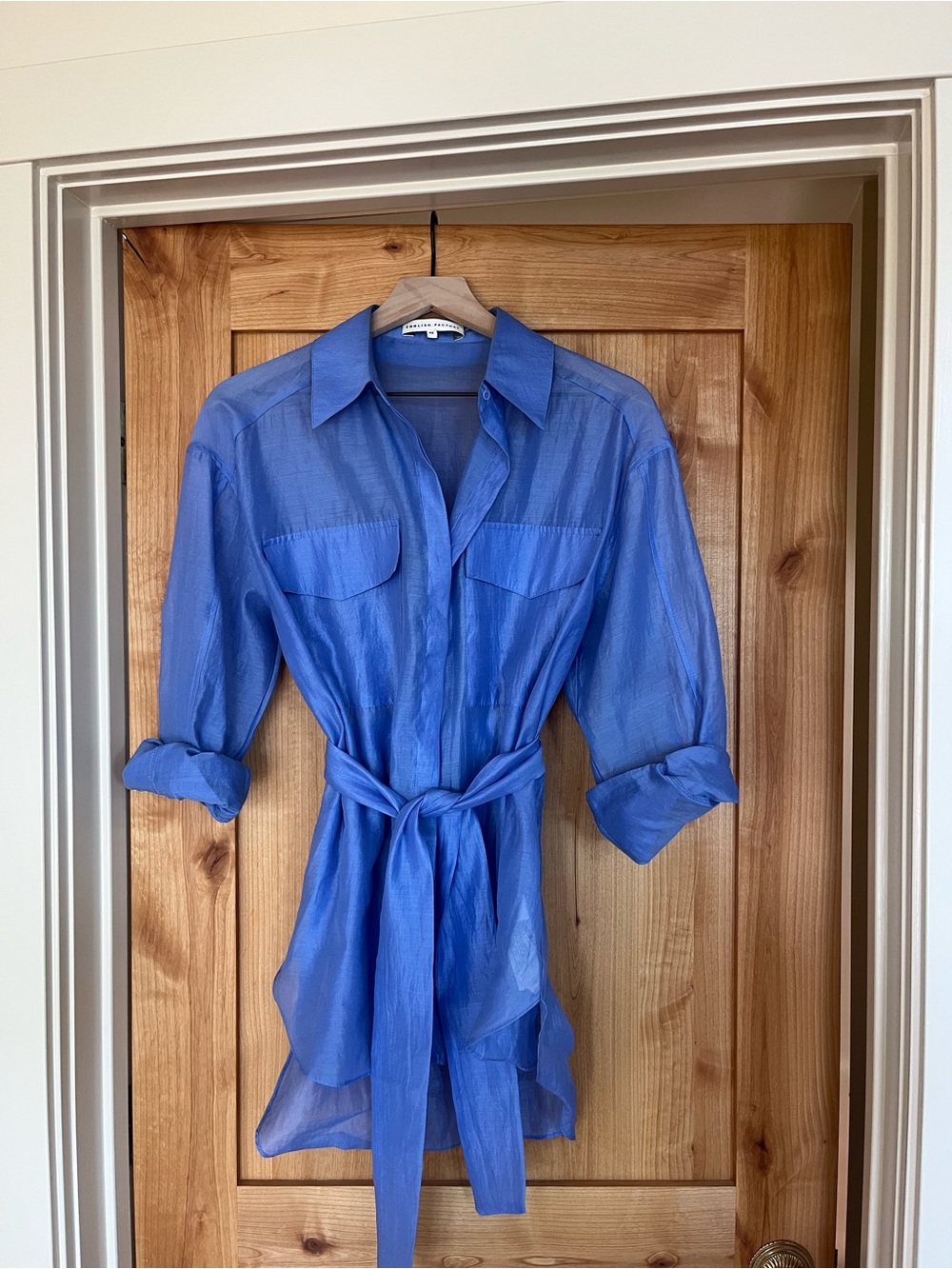 Anthropologie English factory button blouse with waistline tie